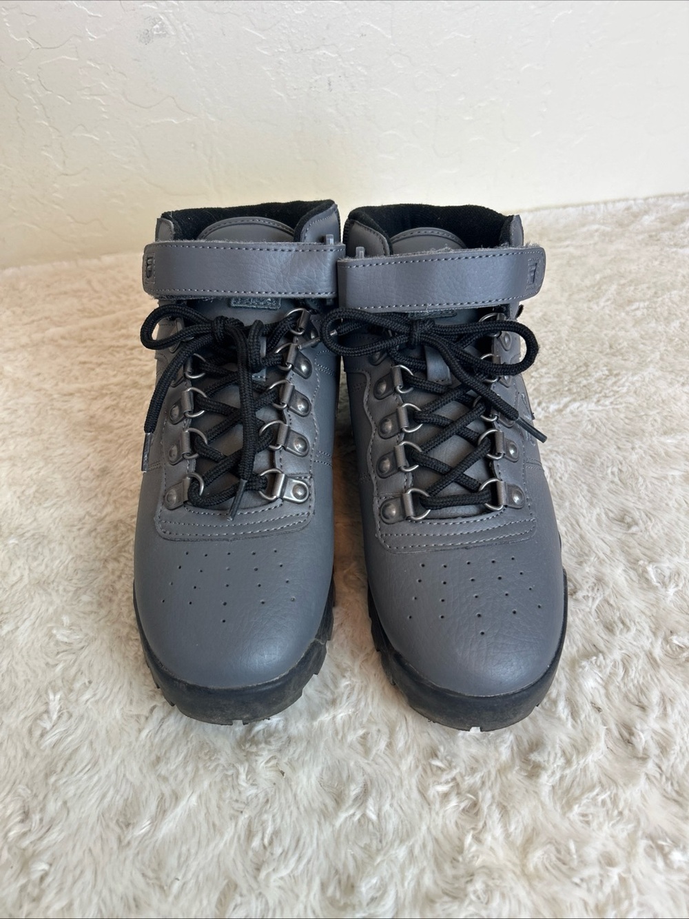 FILA F-13 Gray Weather Tech Sneaker Boots 3SH40121-060 Sz 39 Men 6.5 Lug Sole